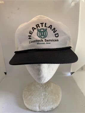 Moose Jaw White and Black Rope-Trim Hat